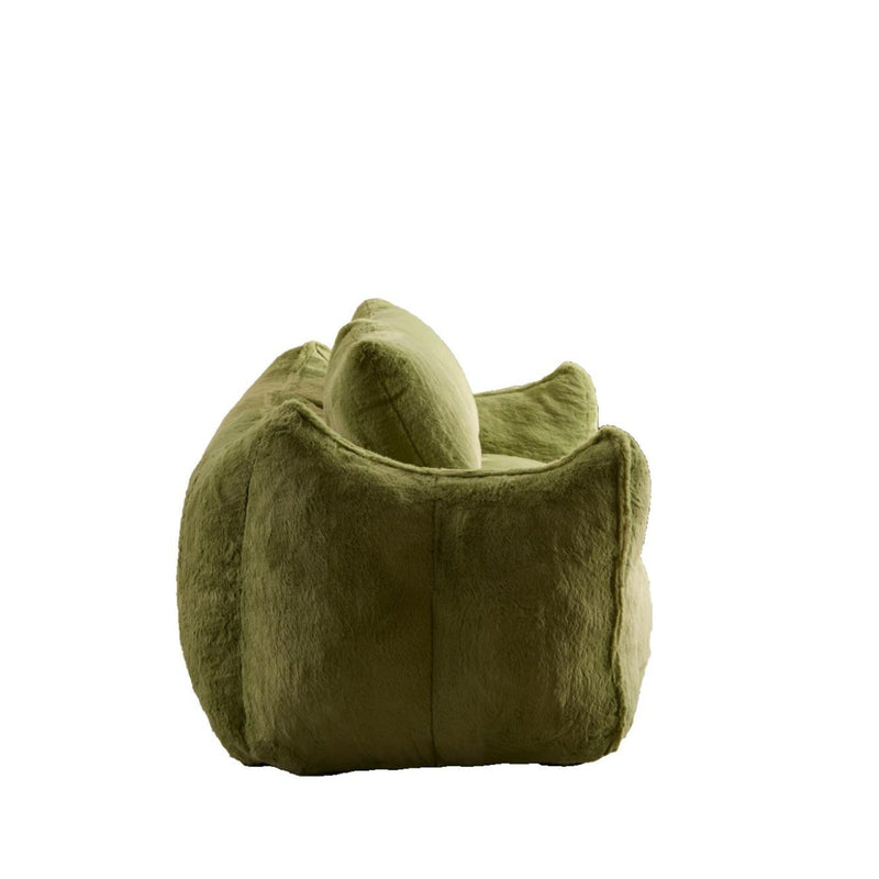 Giant Bean Bag Couch, Ultra Soft Fluffy Loveseat For Living Room Reading Chair With Pillows - Green