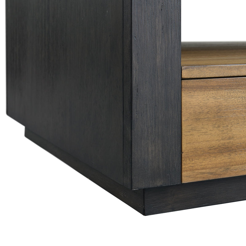 Breckenridge - Coffee Table & 4 Drawers - Light Oak / Black