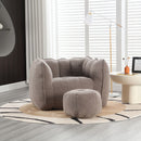 Soft Chenille Bean Bag Chair With High Resilient Foam