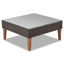 4 Pieces Outdoor Wicker L-Shape Sofa Set