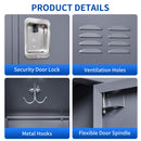 12 Door Lockers With Lock For Secure Storage Construction - Gray