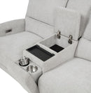 Sylmar - Chenille Upholstered Power Reclining Loveseat - Dove Gray
