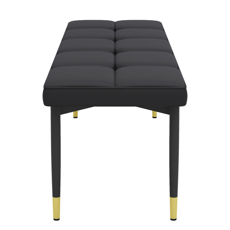 Multifunctional Shoe Bench With Faux Cushion - Black
