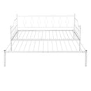 Twin Size Metal Daybed with Trundle, Daybed with Slat No Box required White