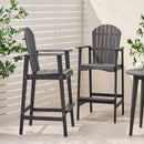 Outdoor Acacia Wood Adirondack Barstools (Set of 2)