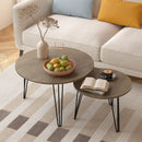 Round Nesting Coffee Table For Living Room (Set of 2)