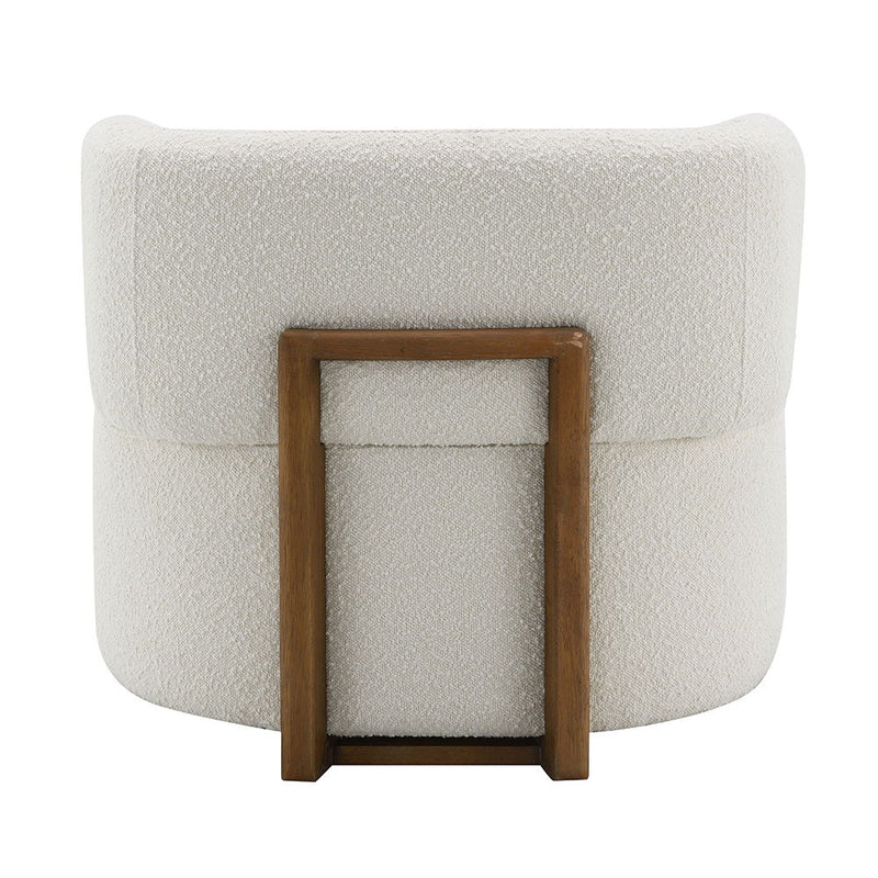 Darius - Accent Chair With Pillow - Beige Boucle