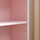 8-Tier Media Tower Rack, CD DVD Slim Storage Cabinet with Adjustable Shelves, Tall Narrow Bookcase Display Bookshelf for Home Office,Multi-functional double-decker bookcase