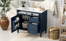 Bathroom Vanity & Top Sink, Modern Bathroom Storage Cabinet With 2 Drawers And A Tip-Out Drawer