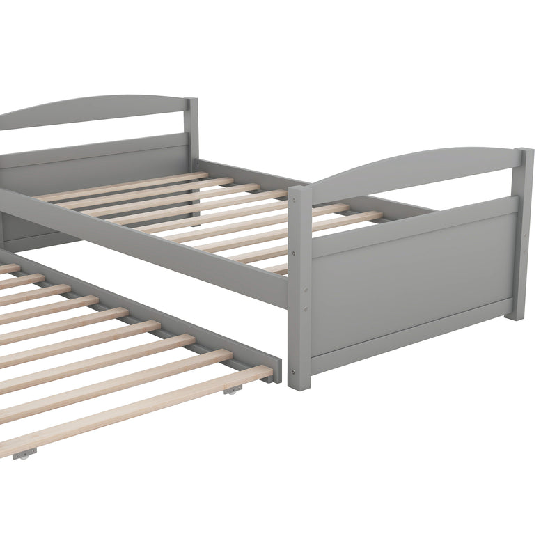 Twin Size Daybed with Trundle, Gray