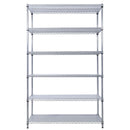 6 Tier 6000Lbs Capacity Nsf Metal Shelf Wire Shelving Unit, Heavy Duty Adjustable Storage Rack With Wheels & Shelf Liners For Commercial Grade Utility Steel Storage Rack