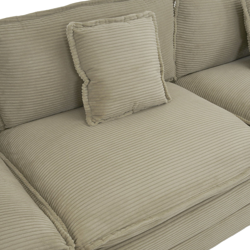 Modern Modular Sofa With Side Storage Pockets For Living Room
