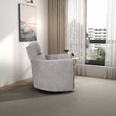Lawson - Swivel Glider Suede Recliner Chair - Latte