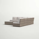 Comfortable Modern Patio Rattan Sectional Set With Cushions