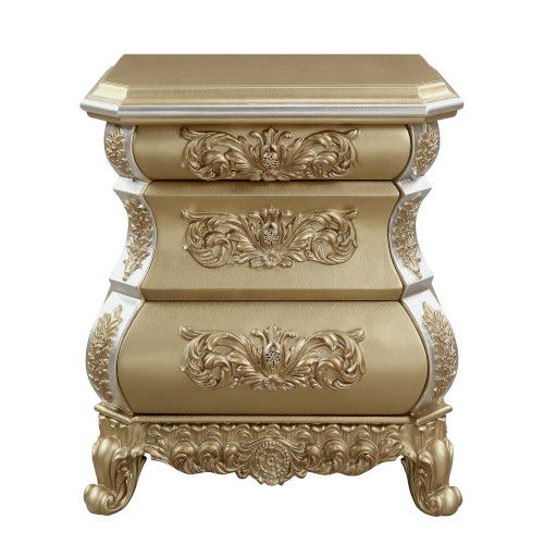 Seville - Nightstand - Gold Finish - Atlantic Fine Furniture Inc