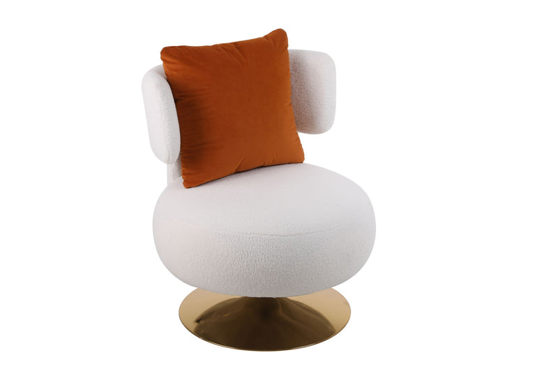 Swivel Accent Chair Armchair, Round Barrel Chair For Living Room Bedroom