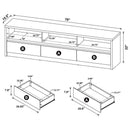 Rutland - 3-Drawer TV Stand Media Console