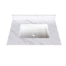 Bianco Carrara Venato Marble Vanity Top With Pre Drilled Faucet Hole And Undermount Sink