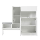 Elegant 2 In 1 Shoe Cabinets With Soft Cushion Versatile Shoe Rack Organizer With Adjustable Shelves
