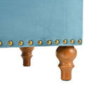 Upholstered Ottoman With Storage And Rivet Trim