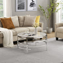 Round Table With Sintered Stone Top And Sturdy Metal Frame