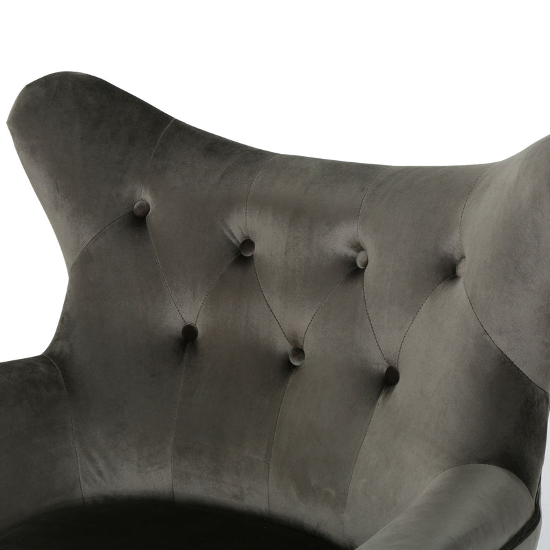Alyssa - Mid Century Upholstered Arm Chair With Wingback Design