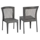 Farley - Stacking Sidechair (Set of 2) With Open Backrests - Gray
