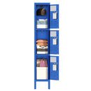 Lockers For Employees With 3 Door Storage Locker Durable For Gym, School, Office - Blue