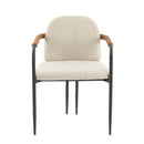 Modern Dining Chair Set With Durable Iron Frame And Comfortable Fabric Upholstery