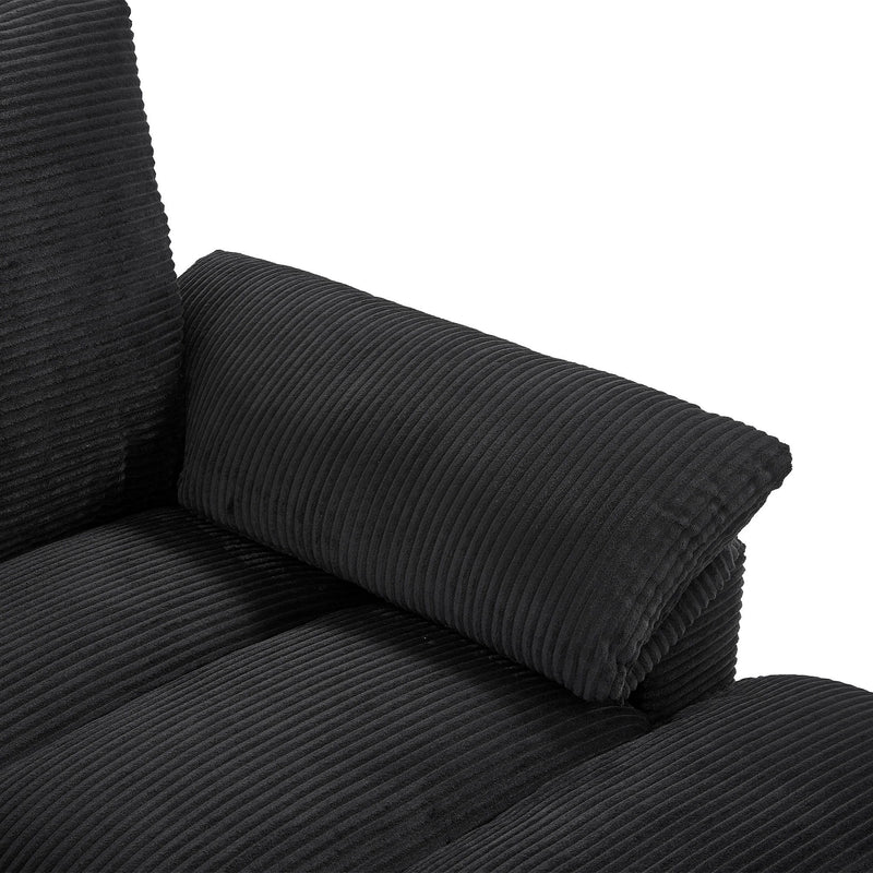 Modern U-Shaped Sectional Sofa With Storage Ottomans