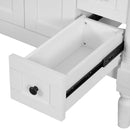 Bathroom Vanity With Ceramic Sink, 2 Doors 3 Drawers, Soft Close Design