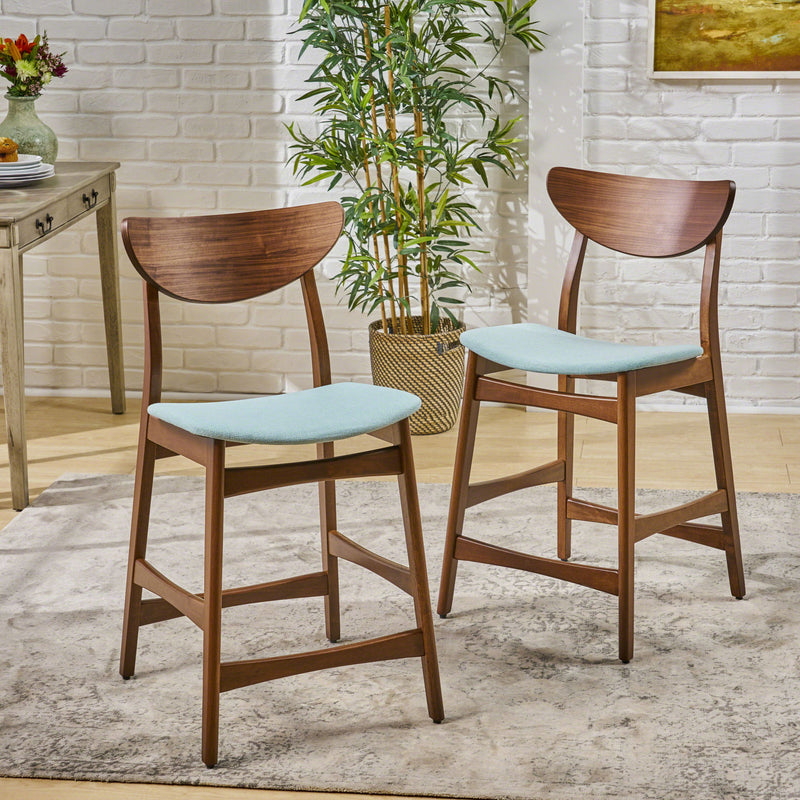 Elegant Counter Height Chair With Cushioned Seat