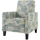 Push Back Upholstered Recliner Armchair