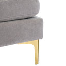 Modern L - Shape Convertible Sectional Sofa With Movable Ottoman