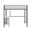 Axel - Twin Loft Bed With Desk & Shelves - Black