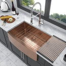 Farmhouse Kitchen Sink, Stainless Steel, Apron Front