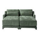Stylish Sofa With Ottoman And Lumbar Pillows, Ergonomic Design