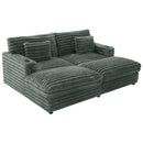 Plush Oversized Double Chaise Lounge Sofa Bed With USB Ports And Cup Holders