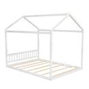 Wooden House Bed With Headboard