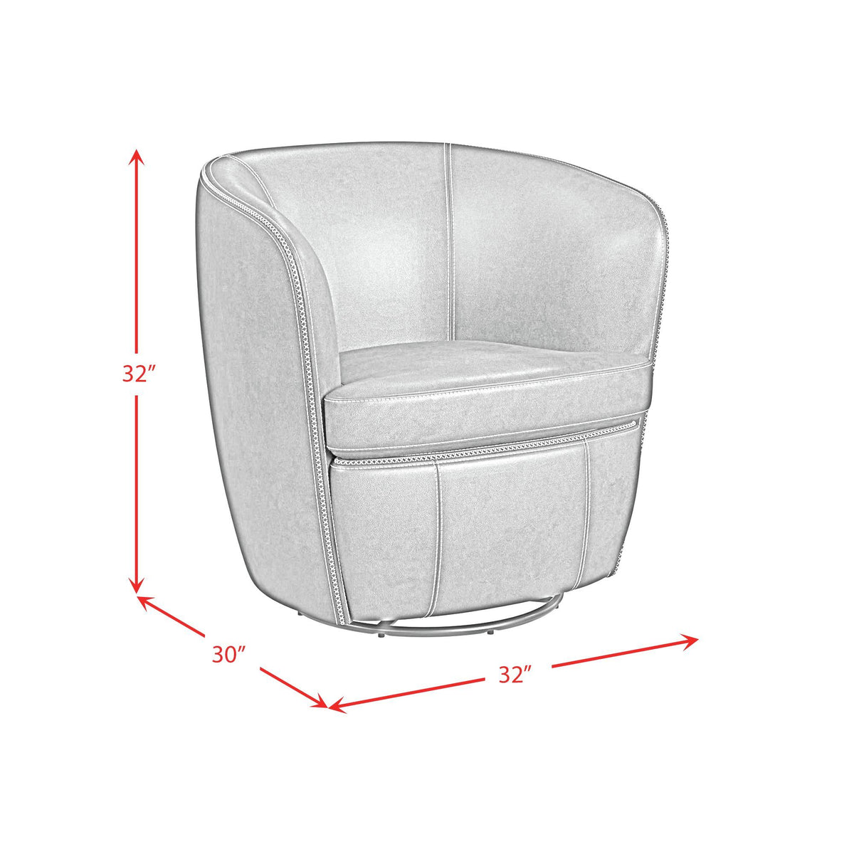 Vito Swivel Chair in Beige by Elements International, view 16