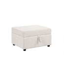 Sectional Sofa Convertible Pull-Out Bed With Storage Ottoman & USB Ports
