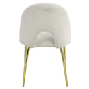 Fadri - Side Chair (Set of 2) - Teddy Sherpa & Mirrored Gold