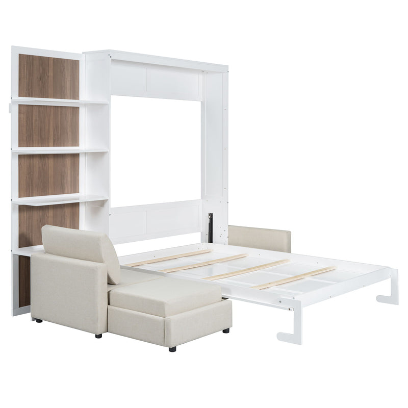 Murphy Bed With Sofa And Shelves