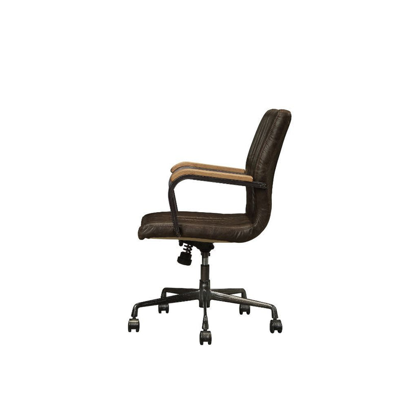 Joslin - Executive Office Chair - Distress Chocolate Top Grain Leather - Atlantic Fine Furniture Inc