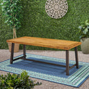 Equilibrium - Outdoor Dining Table With Wooden Frame And Slat Top
