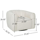 Serenizia - Upholstered Velvet Swivel Chair With Channel Tufted