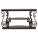 Laney - Scrollwork Entryway Sofa Console Table - Deep Merlot