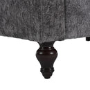 Mid Century Modern Chenille Fabric Loveseat Sofa, 2 Seat Upholstered Couch