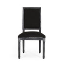 French Country Style Dining Chair With Upholstered Seating And Fluted Legs