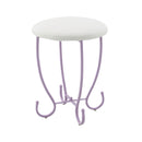 Priya II - Synthetic Leather Vanity Set - White / Purple